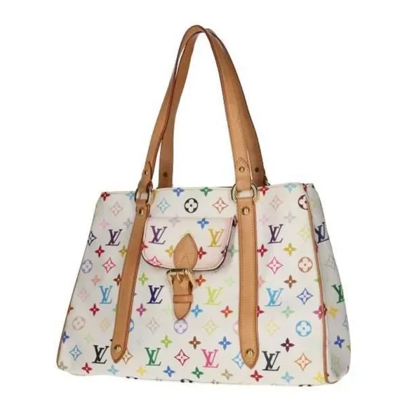 Louis Vuitton Aurelia MM Multicolor White Tote Bag - Picture 2 of 13